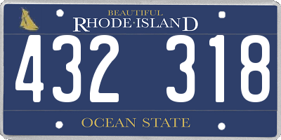 RI license plate 432318