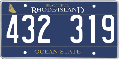 RI license plate 432319