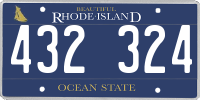 RI license plate 432324