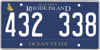 RI license plate 432338