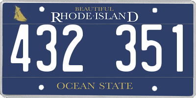 RI license plate 432351