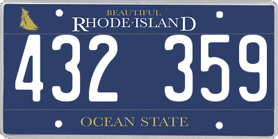 RI license plate 432359