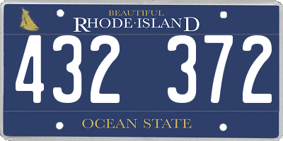 RI license plate 432372