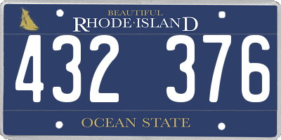 RI license plate 432376