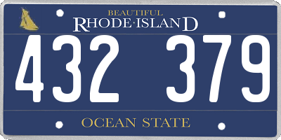 RI license plate 432379