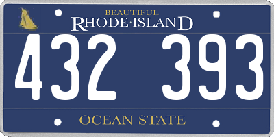 RI license plate 432393