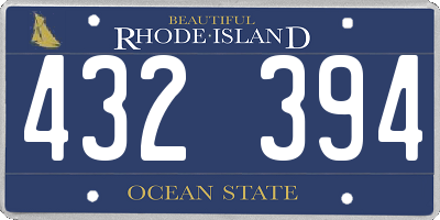 RI license plate 432394