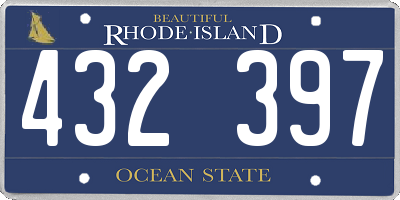RI license plate 432397