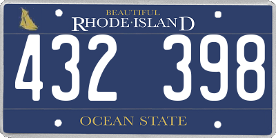 RI license plate 432398