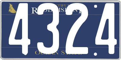 RI license plate 4324