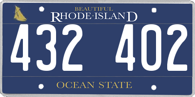 RI license plate 432402
