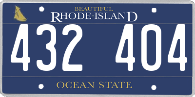 RI license plate 432404