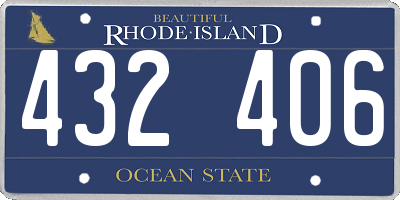 RI license plate 432406