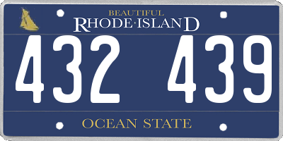 RI license plate 432439