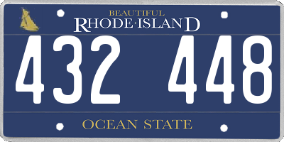 RI license plate 432448
