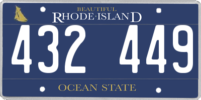 RI license plate 432449