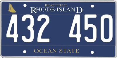 RI license plate 432450