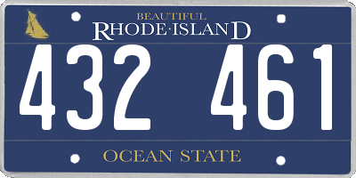 RI license plate 432461