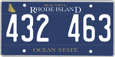 RI license plate 432463
