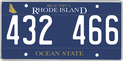 RI license plate 432466