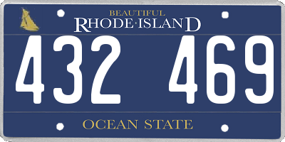 RI license plate 432469