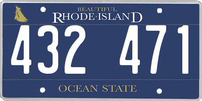 RI license plate 432471