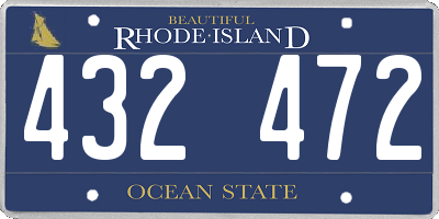 RI license plate 432472