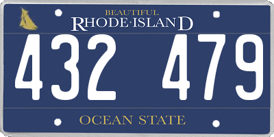 RI license plate 432479