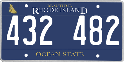 RI license plate 432482