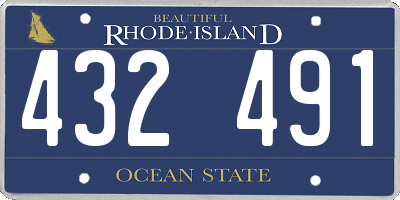 RI license plate 432491