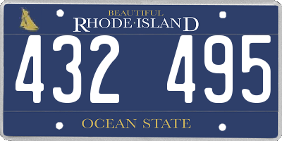 RI license plate 432495