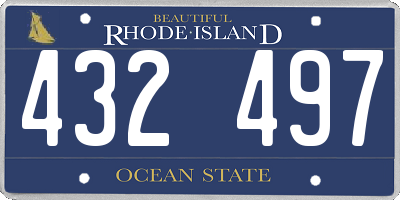 RI license plate 432497