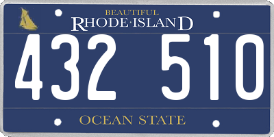 RI license plate 432510