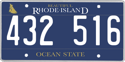 RI license plate 432516