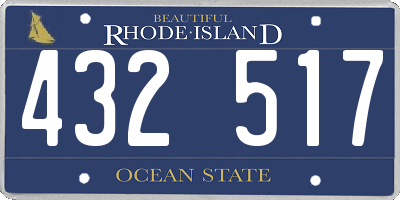 RI license plate 432517