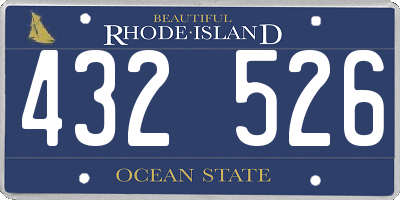 RI license plate 432526