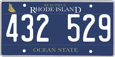 RI license plate 432529