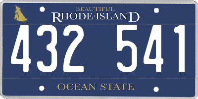 RI license plate 432541