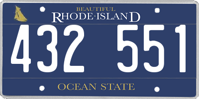 RI license plate 432551