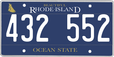 RI license plate 432552