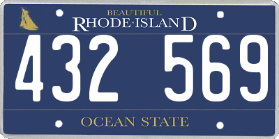 RI license plate 432569