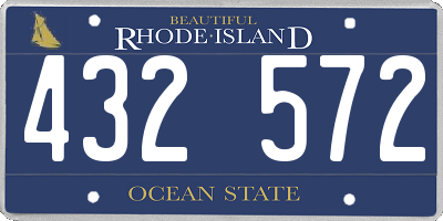 RI license plate 432572