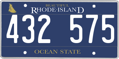 RI license plate 432575
