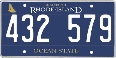 RI license plate 432579