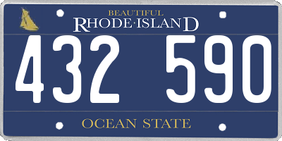 RI license plate 432590