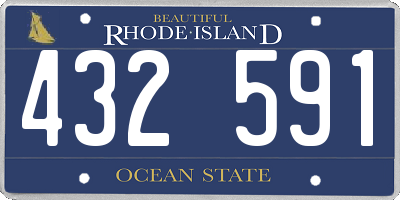 RI license plate 432591