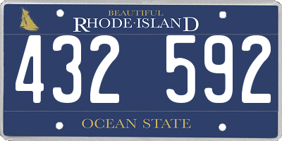 RI license plate 432592