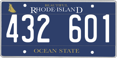 RI license plate 432601