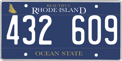 RI license plate 432609