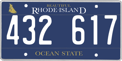 RI license plate 432617